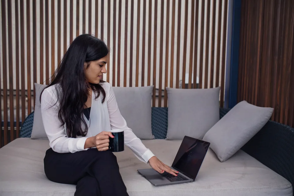 An automated marketing workflow at a modern workspace